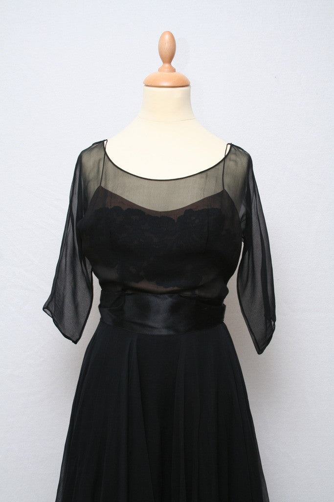 Sort selskabskjole 1930, XS