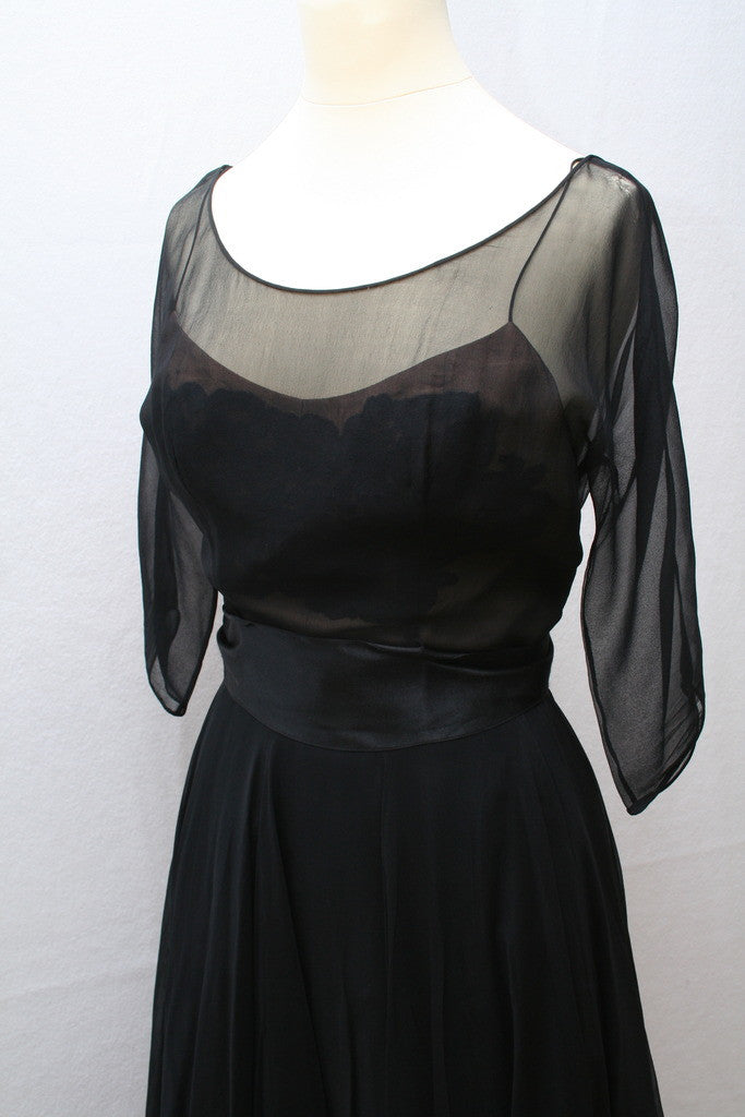 Sort selskabskjole 1930, XS