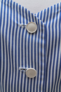 Stribet hverdagskjole med bolero 1950. XL
