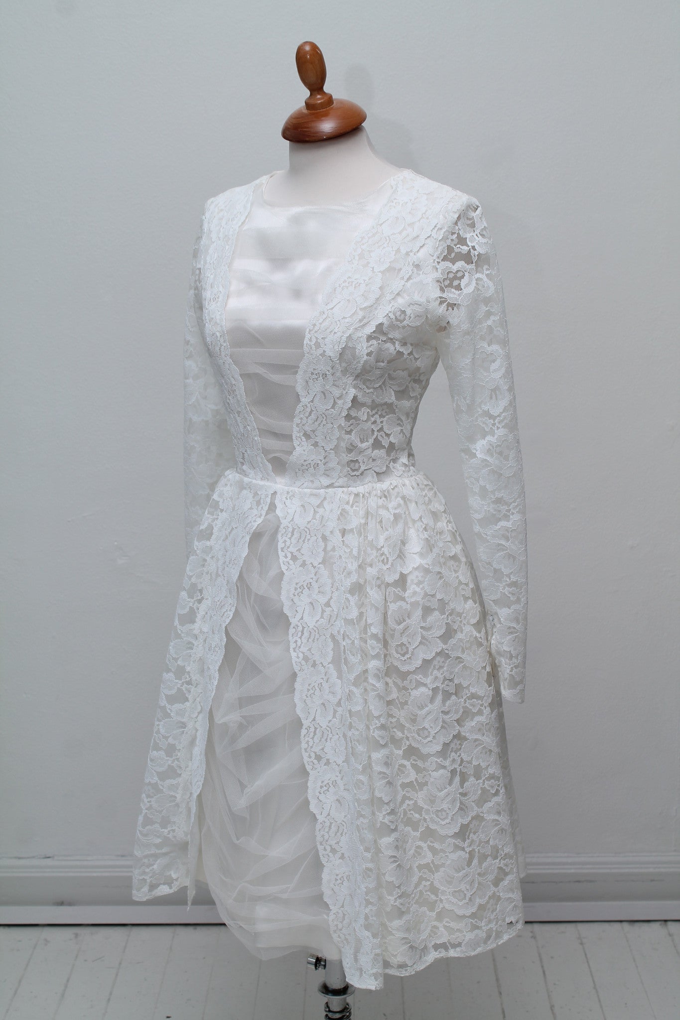 Brudekjole 1958-1960 ca. XS - S