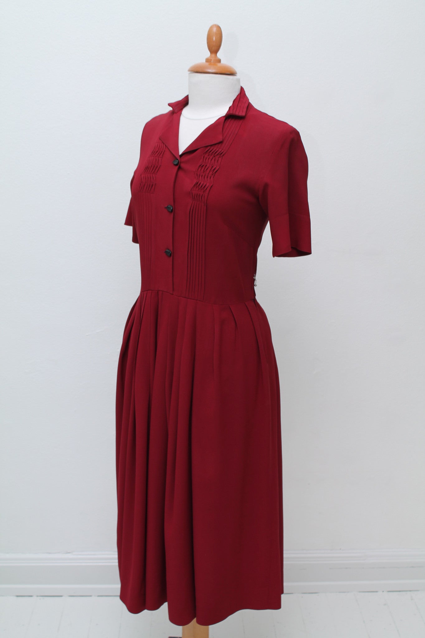 Rød hverdagskjole 19410