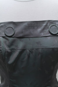 Grå satin selskabskjole med bolero 1950. M