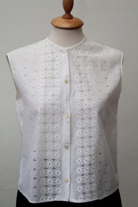 Hvid vintage top /bluse 1950