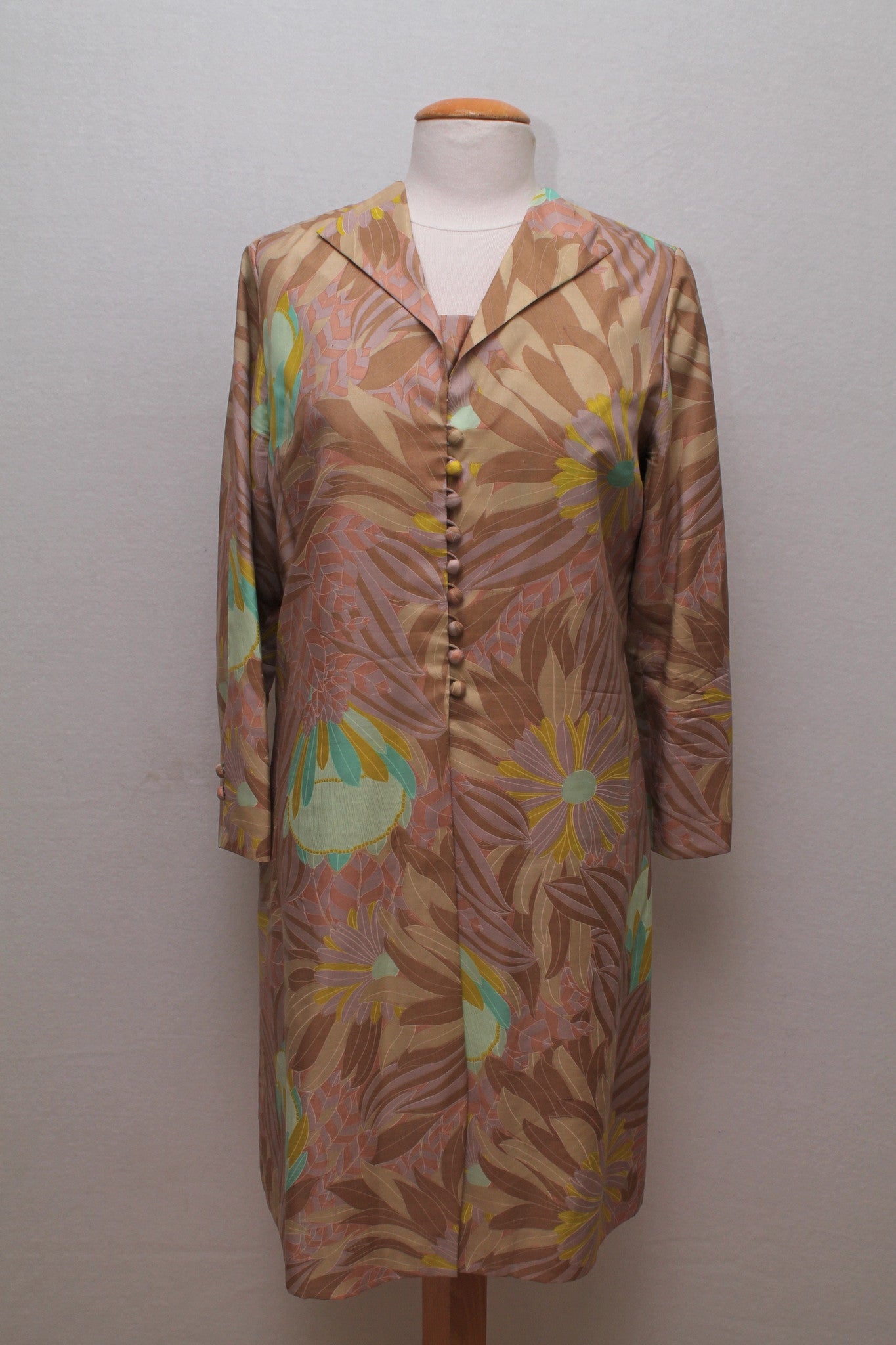 Kjole med print 1960, L